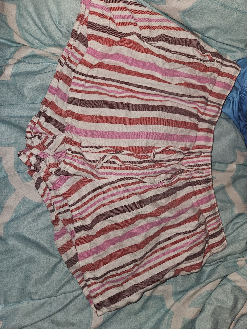 Auden Striped Pink and Brown Sleep Shorts